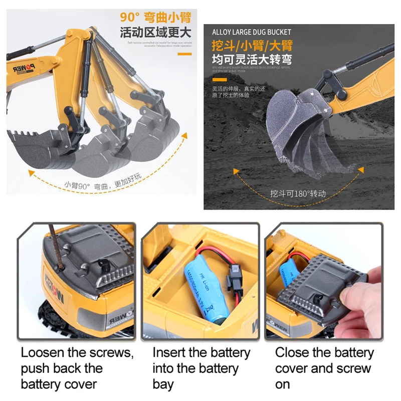 RC Excavator 2.4Ghz 6 Channel  - огляд і ціна Rc Hobby Excavator