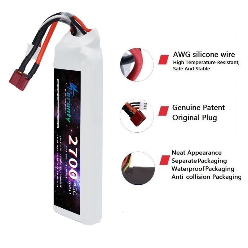 1/3PCS 2S 7.4V Lipo Battery 27 - огляд і ціна Rc Hobby Grade Car